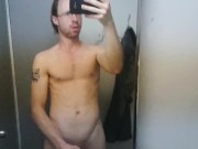 travelling: dribble cum in hostel bathroom