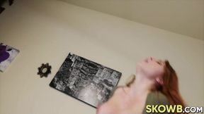 Brunette babe Jasmin Jae rides big dick and cums hard