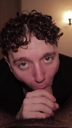 POV Twink Blowjob Cum Eating Nico Mucci Sucking Sweaty Daddy Camilo Brown's Big Uncut Cock