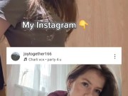 A charming girl loves to tease you in a public bathroom