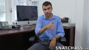 Assfucked newbie quickly learns new office regulations