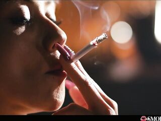 Veronica Leal Smokin' Fetish - Hawt Slender Hottie Smokes Cigarette and Strokes Weenie