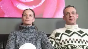 Horny Woman Sucks Two Cocks Alternately