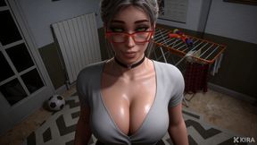 Gorgeous MILF hard fucked by stepson 3D Hentai