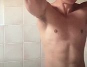 Young Bodybuilder Teasing in the Shower