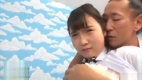 Horny JAV Babe with Tiny Tits, Gobbles Massive Cock