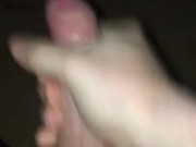 Eine meiner bisher größten Spermaladungen nach drei Tagen ohne Wixen