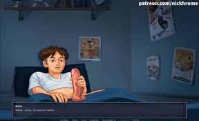 Spanish cartoon - night masturbation part 1