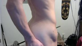 Shave College Guy Displays His Nude Body