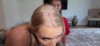 Cute Harley King and Mira Monroe sucking stepbro f