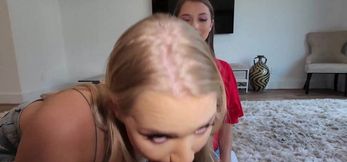 Cute Harley King and Mira Monroe sucking stepbro f