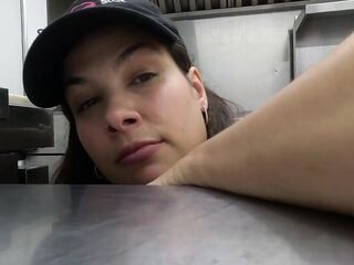 Food truck lady knows know to serve.