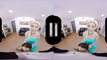 Best of VR cosplay threesome compilation