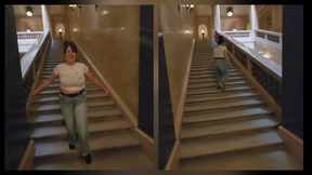 WALKING UP AND DOWN THE MARBLE STEPS