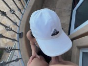 BALCONY BLOWJOB AFTER GOLF. I WONDER IF THE NEIGHBORS SAW..