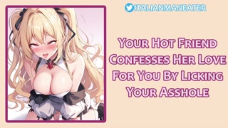 Your Hot Friend Lick Your Asshole To Confess Her Love For You | Extreme Rimjob