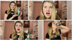 Chugging pop and burping