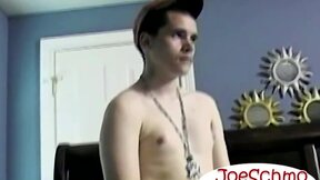 The attractive and hot guy is smoking while he masturbates