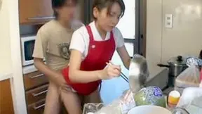 Asian Milf Fucks Her Employee Everywhere During Cleaning Day
