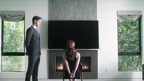 ”Tied up Ella Hughes is dominated by her master”