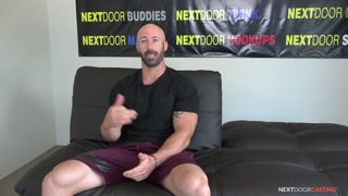 Straight Muscle Hunk Max King Impresses Interviewer At Audition - NextDoorCasting
