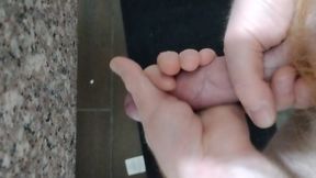 Stroking my huge ginger cock!