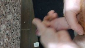 Stroking my huge ginger cock!