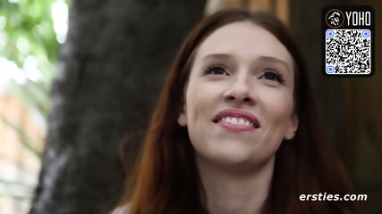 German Redhead Stunner With A Large Ass Jerks Her Fur Covered Fuckbox Solo