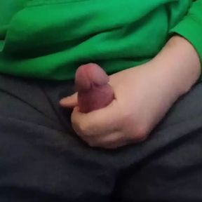 fat man cumshot on his shorts