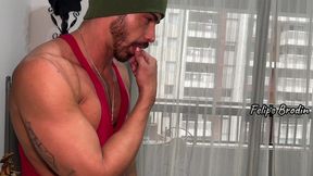 brinquei gostoso com esse tatuado