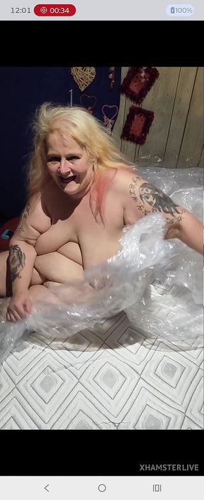 Fucking in Plastic Wrap Her Pussys the Best on the Map