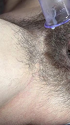 Hairy mommy leaks from vacuum,masturbation   Clip 1