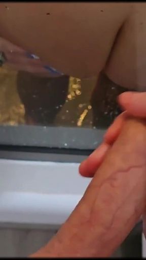 Stepson Jerks off on a Washing Stepmom