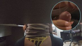Slutty Secretary. I Enter His Office. I Suck Him Under the Table, He Cums in My Mouth, I Swallow Eat All and Leave.