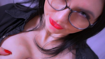 Naughty milf pegging her husband's and gets cumshot.