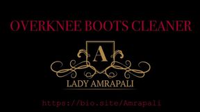 OVERKNEE BOOTS CLEANER Herrin - Mistress - Femdom - Findom - Dominatrix - Goddess - LADY AMRAPALI - https://bio.site/Amrapali