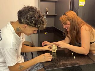 My stepmother with a very large booty makes a wager with me and I cheat to fuck her priceless.