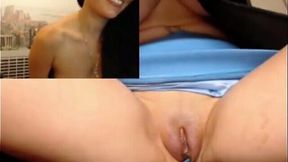 Appealing brunette teen showing her pussy upskirt in amateur clip