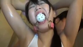 Sloppy Asian teen gagging in public, you won&#039;t Believe!
