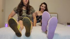 FOOTADDICT BITCH GETS DOUBLE TROUBLE