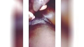 Stroking black dick