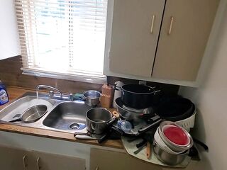 A Sink Full Of Dishes & One Cute Cabana Hunk