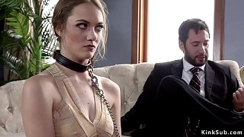 Mistress trains submissive slut in anal BDSM on the upper floor