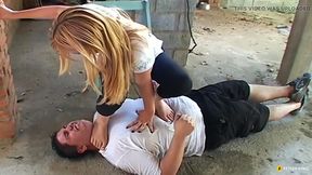 Latin mistress dominates with her sexy feet