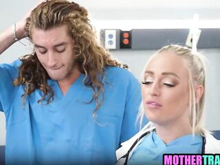 Step mamma & step son hospital foursome fuck