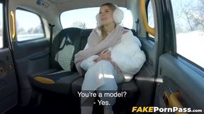 Lingerie model Angelique Lapiedra flashes her wet pussy after helping herself to my cock