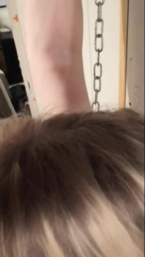 Cum in Mouth for Chained up Amateur   Clip 1