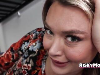 "YOU Going to Keep a Secret with Stepmommy" - as This playgirl Gives Him a Oral-sex-job