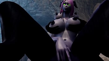 Draenei Girl on Draenei Girl Action in a Cave | Warcraft Porn Parody