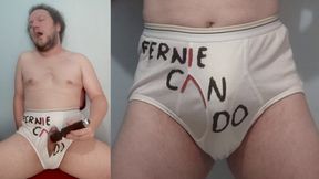 Bulge worship and jerk off in custom tighty whities